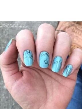 Color Street Nail Polish Strips - Mojave Turquoise Marble 16 pcs FDF279